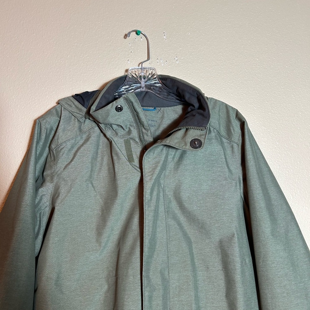 Rei E1 Elements Rain Jacket Waterproof Green Nylo… - image 6